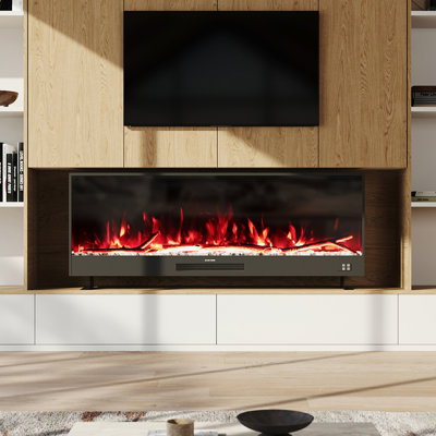 Metro Lane Black Electric Fireplace with 5120 BTU