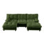 Canapé modulaire en forme de U de 107 po avec 3 repose-pieds en chenille et 2 repose-pieds pour salon-804628443-804628444