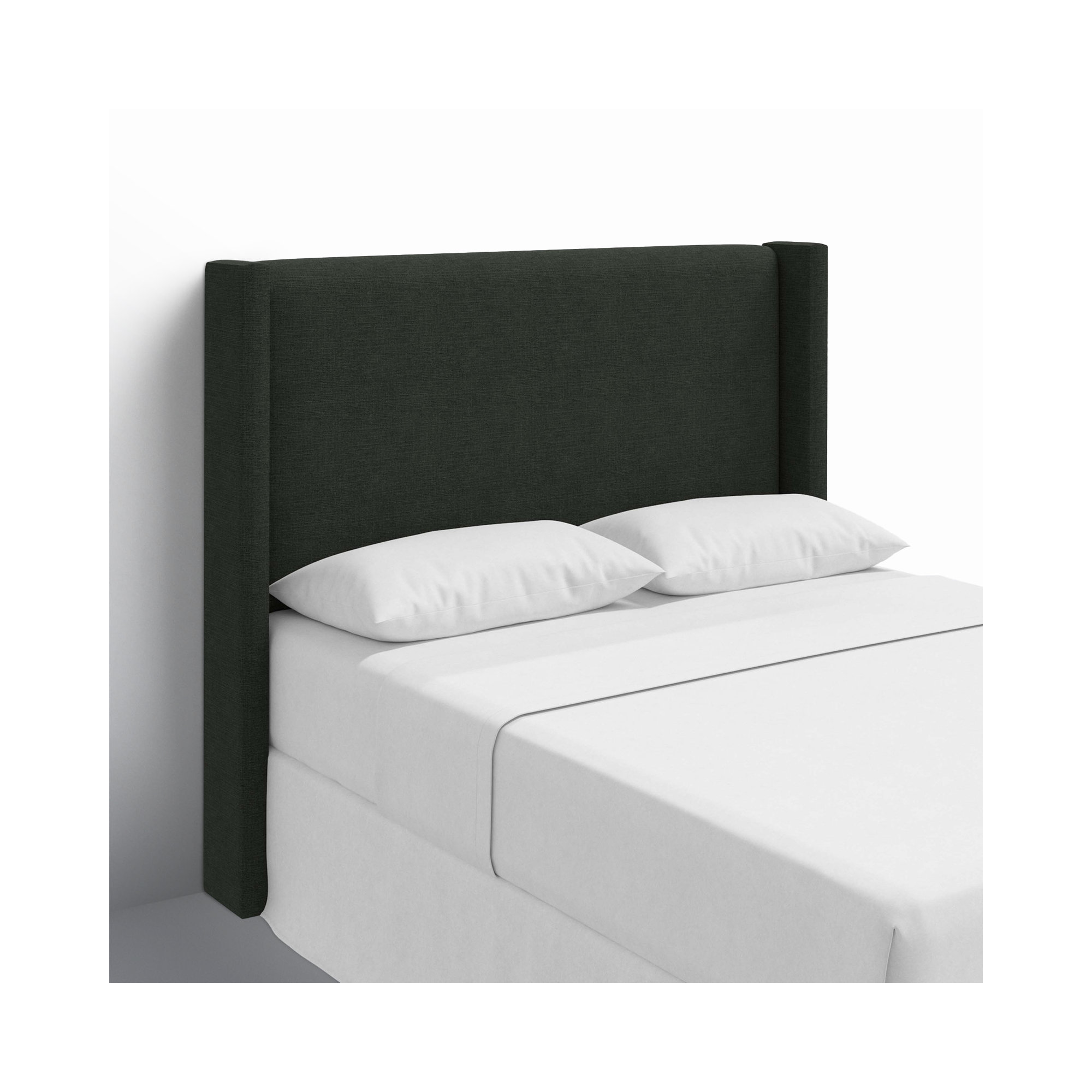 Hanson Upholstered Headboard, Twin, Classic Black Linen