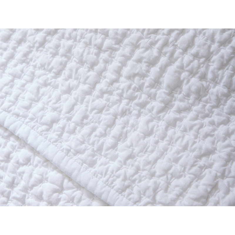 Pebbled Quilt, King Quilt, Alpine White