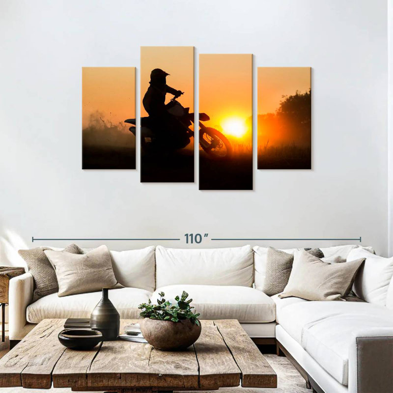 Sireci Motocross Sunset Ride, 48" H x 75" W