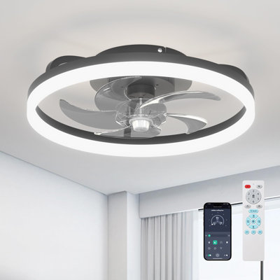 Ventilateurs de plafond 20 pouces avec lumières et télécommande