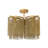5-Light Gold Metal Tassel Semi Flush Mount 