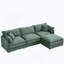 Canapé modulaire modulaire avec repose-pieds mobile, canapé en L configurable pour le salon, confort semblable à un nuage et revêtement en chenille.-1024389876-1024389886