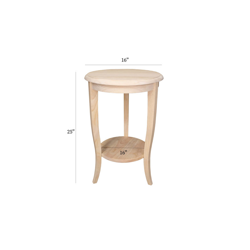 Table de bout à 3 pieds en bois massif avec rangement Clavier