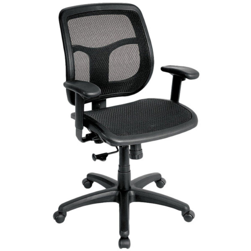 Chaise de bureau noire pivotante réglable