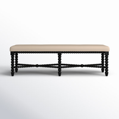 Linen Blend Upholstered Bench
