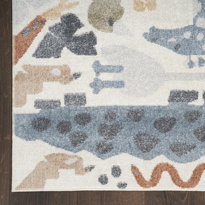 Tapis ivoire lavable à la machine Astra, Rectangle 3 pi 3 po x 5 pi