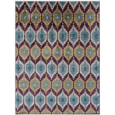 Geometric Hand Knotted Area Rug