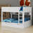 Bunk Bed with  LED Light and Two Drawers-1411467761