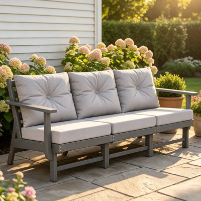 HDPE 3 Seats Sofa With Cushion