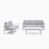 Light Gray Cushion/White Frame est en rupture de stock