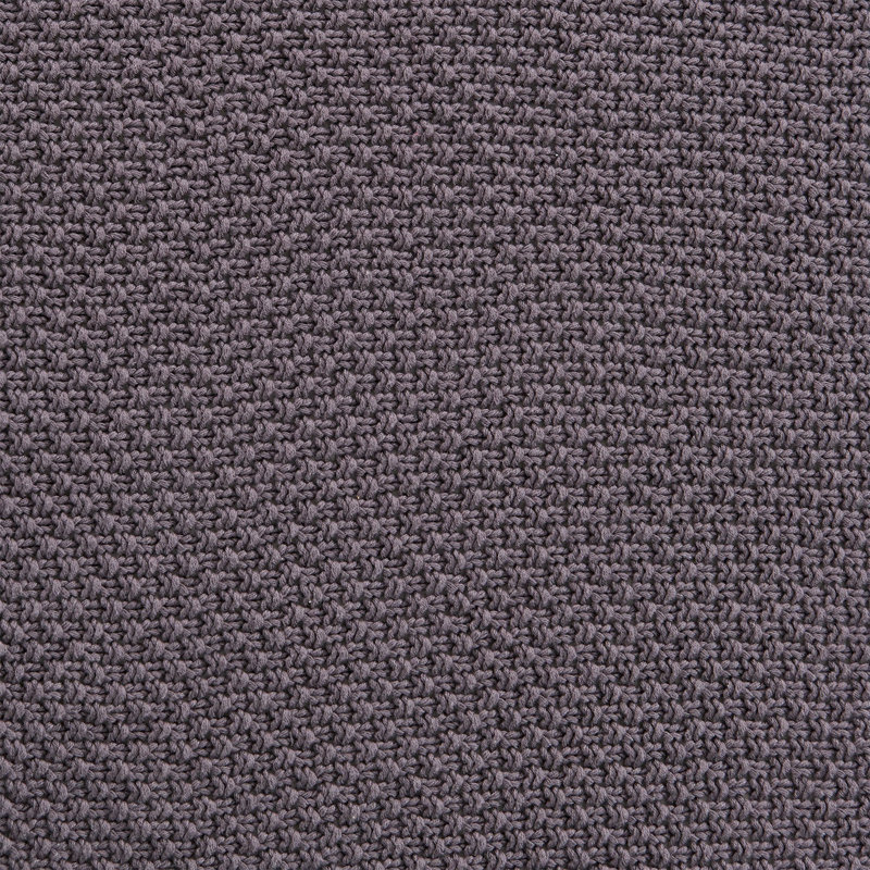Cotton Cable Knit Solid Color Classic Chic Modern Rustic Throw Blanket, Slate, Queen