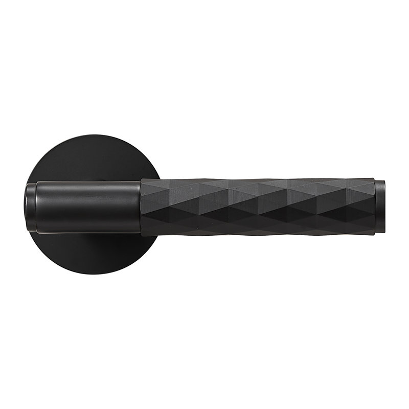 Levier d'intimité avec rosette ronde, Noir