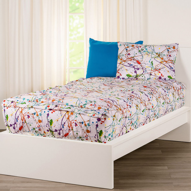  Splashed & Splattered Bunkie Deluxe All-In-One Zipper Bedding Set, Full / Double
