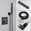 Ensemble de robinet de douche noir mat avec système de douche Alenart, pomme de douche à effet de pluie de 10 pouces avec douche à main et accessoires de douche avec robinet en laiton et ensemble de garniture