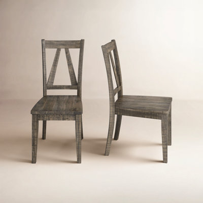 Butler Solid Wood Slat Back Side Chair in Light Smokey Ash