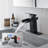 Sink Faucet With Deck Plate Waterfall Black Bathroom Faucets For Sink 1 Hole Or 3 Holes One Handle Faucets-117992822