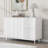 Wave Pattern Storage Cabinet With 2 Doors And 2 Drawers,Sideboard With Adjustable Shelf-1779316622
