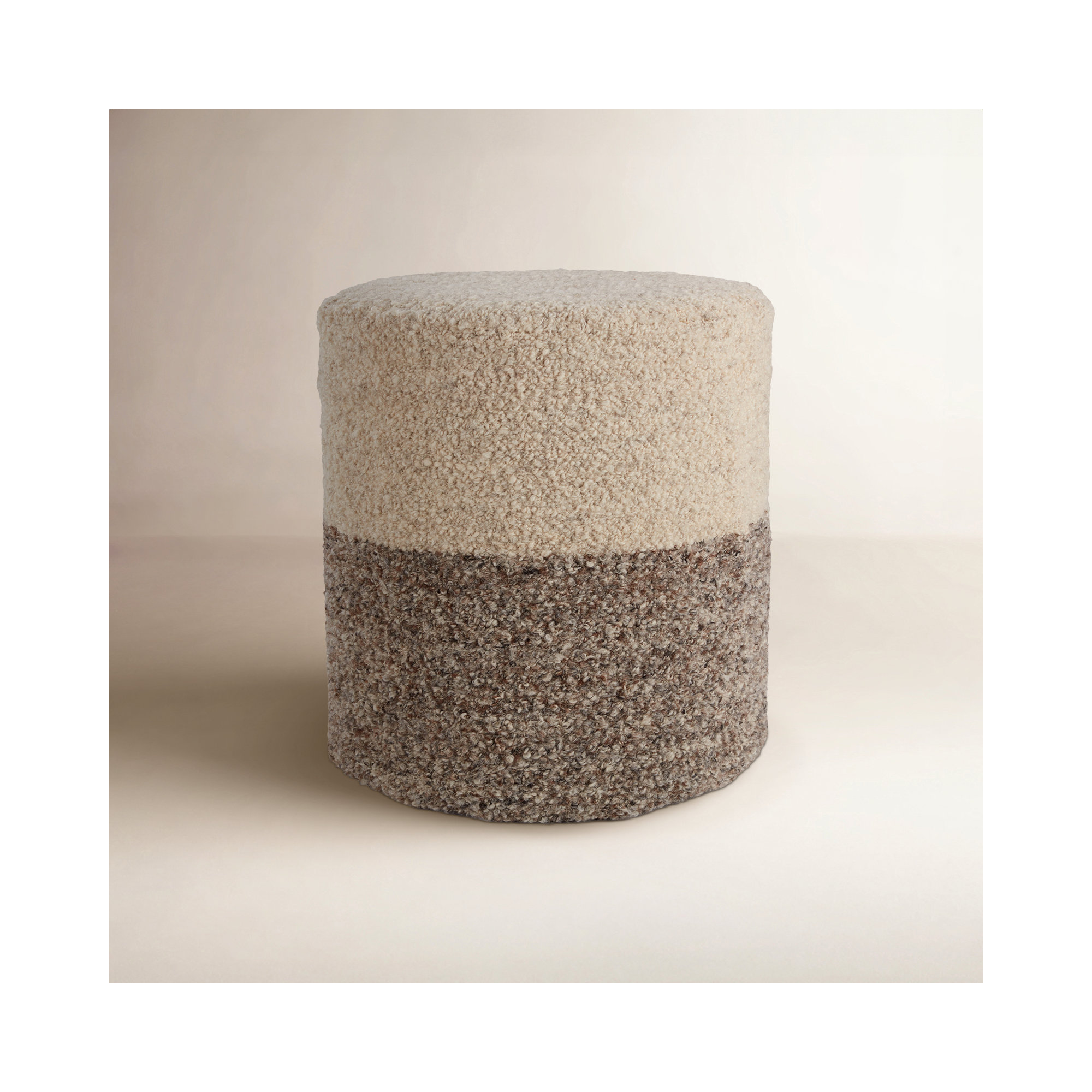 Hatteras Upholstered Pouf, Brown