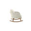  Chaise berçante en osier tissé avec cadre en bois et coussin en polyester-880884716-880884707