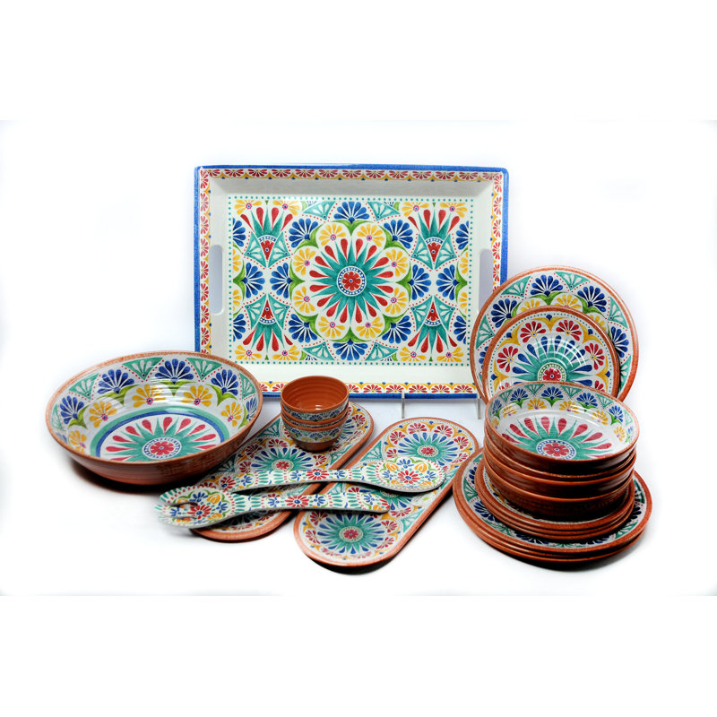 Chris Melamine Dinnerware - Service for 4