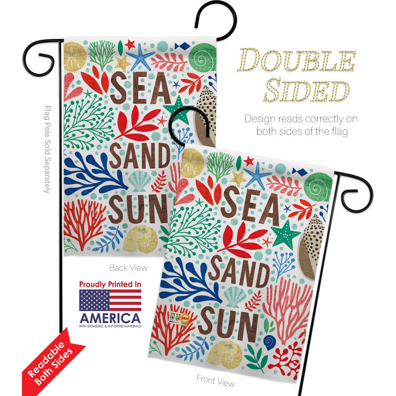 Ensemble de drapeaux 18 x 13 po Sea Sand Sun