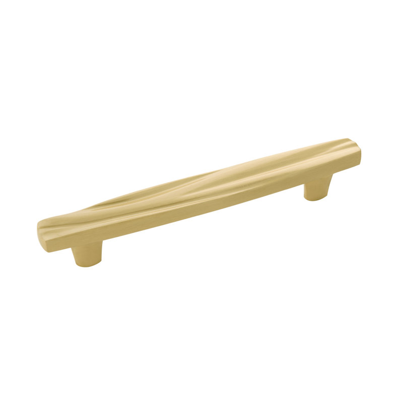 Caspian 5 1/16" Center Bar Pull, 3 3/4", Satin Brass