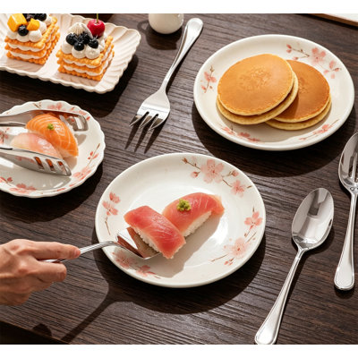 Ensemble d'ustensiles de service 16 pièces en acier inoxydable 18/10 avec pinces, serveur à gâteau, couteau à beurre Teardrop