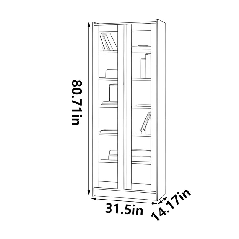 Pure solid wood bookcase