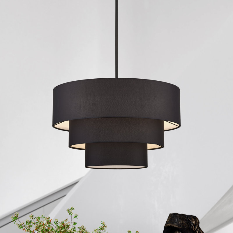 Lustre suspendu noir moyen 5 lumières Bainbridge