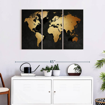 «Gold Map», reproduction sur toile