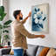 White Hibiscus in Bloom Botanical - Wrapped Canvas-211314996-211315003