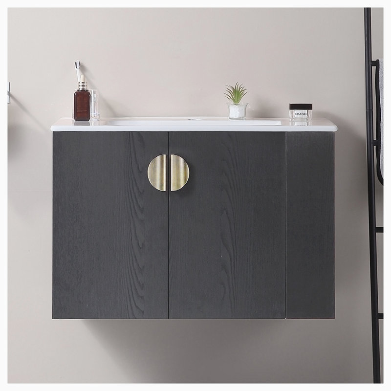 Meuble-lavabo simple avec plateau Anadia 29,90, Noir