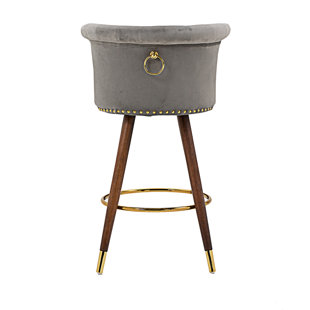 COOLMORE Swivel Bar Stools With Backrest Footrest