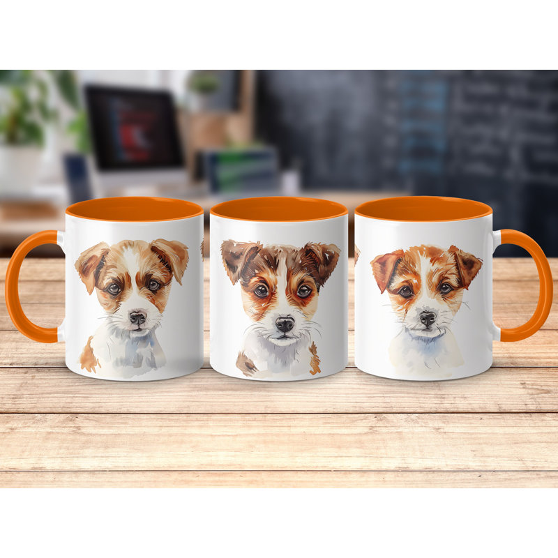 Ceramic Coffee Mug, Orange, 3