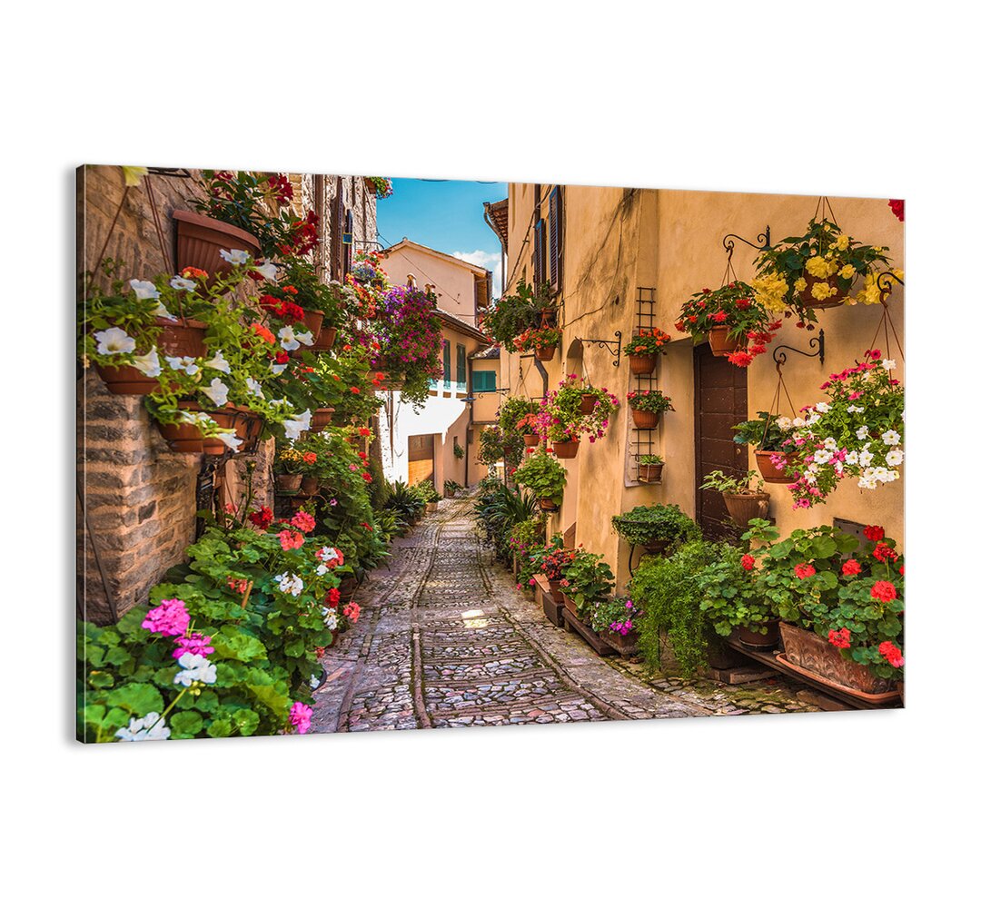 Leinwandbild - Fotografie "Italienische Gasse"