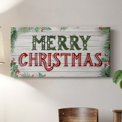 Verdure de Noël - Toile tendue avec châssis - Prêt à accrocher