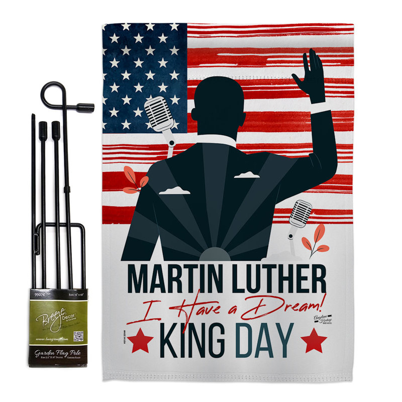 Double Sided 18.5'' H x 13'' W Polyester Flag Set