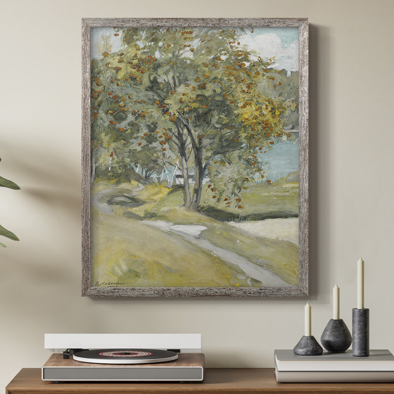 «Vintage Floral Print» CCXLVII, reproduction encadrée - bois massif, H 15 po x l 12 po