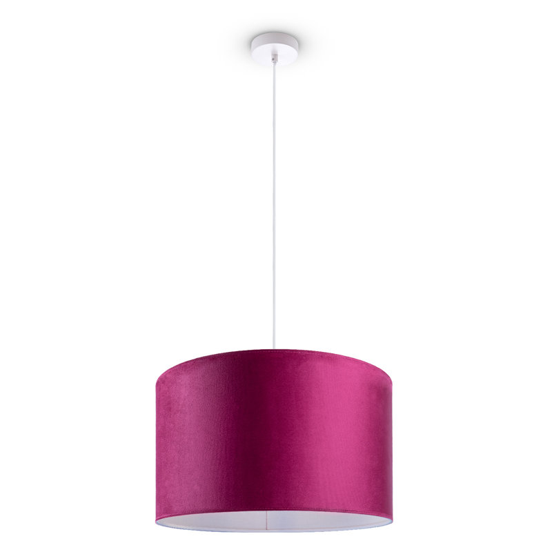 Ishmael 1 - Light Drum Pendant, White, Violet