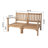 Huntington Teak 7 - Person Patio Conversation Set with Cushions-73896468