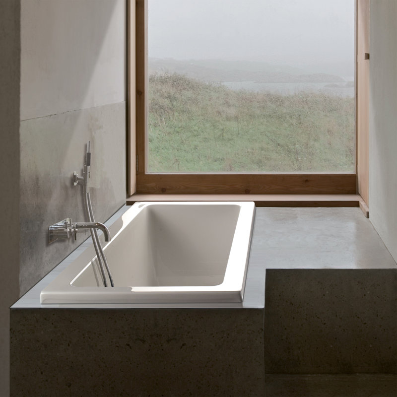Baignoire 65,75 po MTI Solutions 23, À poser, Blanc mat DoloMatte®