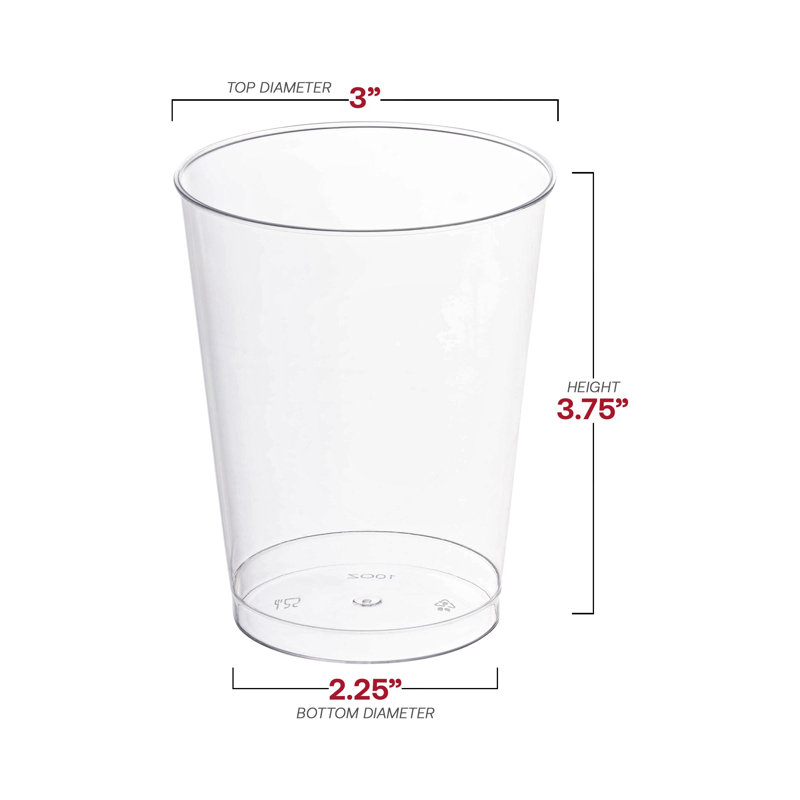 Clear Round Plastic Cups (10 oz. ) - 600 Cups