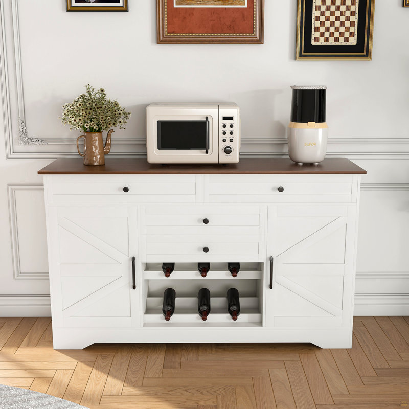 Buffet 54 "avec armoire de rangement et tablette ajustable Farmhouse