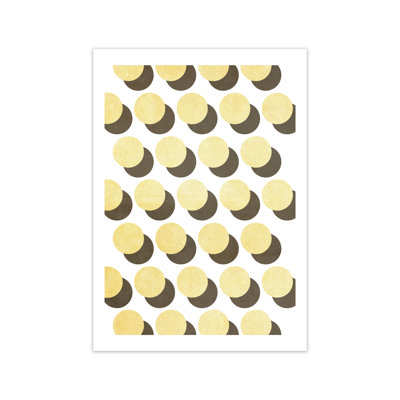 Half Tone Yellow Abstract Original - Print