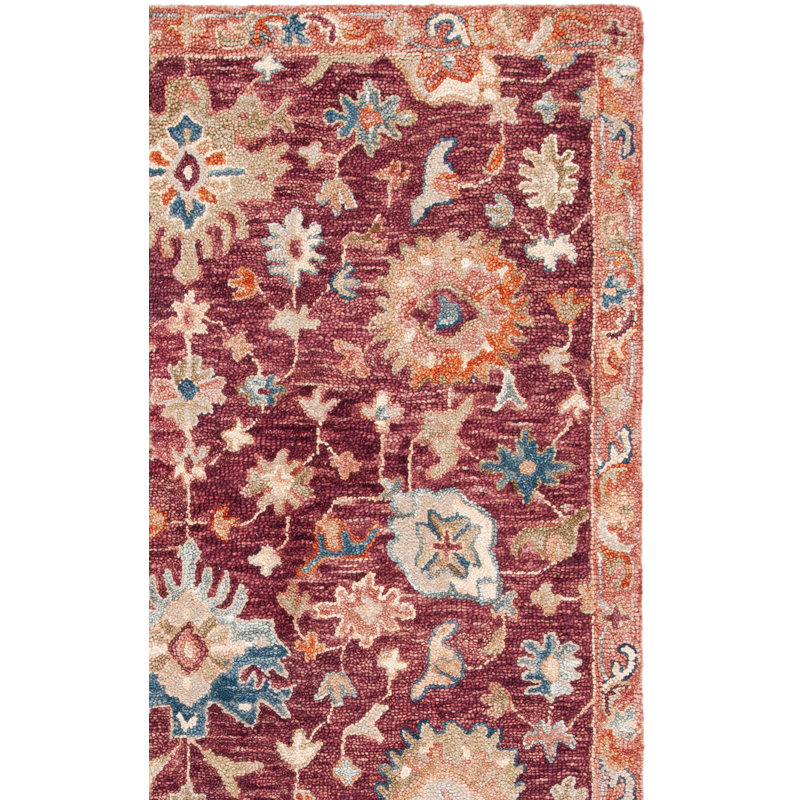 Southwest Hand Tufted 0.85 Wool 0.15 Cotton Southwestern Rug, Rectangle 4' x 6'