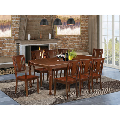 Deidre Extendable Rubberwood Solid Wood Dining Set