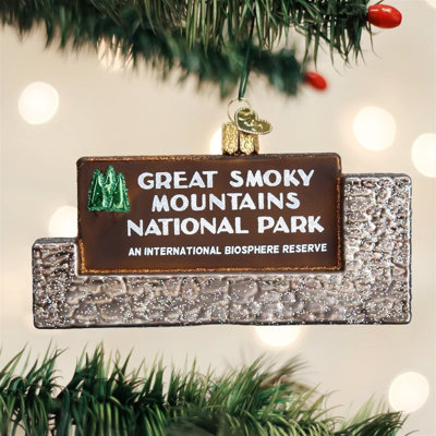 Old World Christmas Glass Blown Ornament for Christmas Tree, Great Smoky Mountains