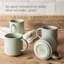 Ensemble de 4 tasses empilables en grès semi-mates finies à la main-99312907